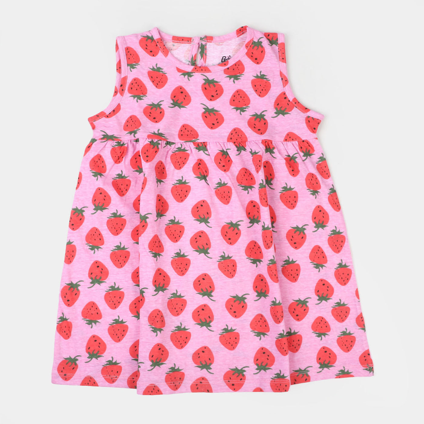 Infant Girls Knitted Frock Strawberry - Light pink