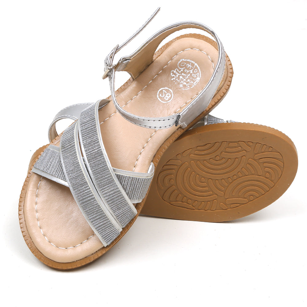 Girls Sandal 909-9-SILVER