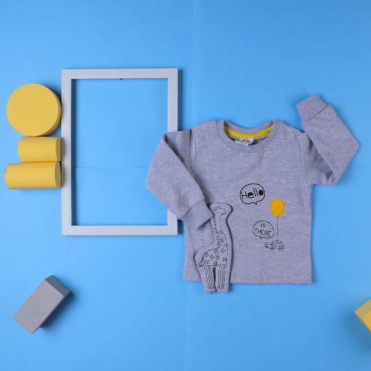 Giraffe Sweatshirt For Boys - Grey