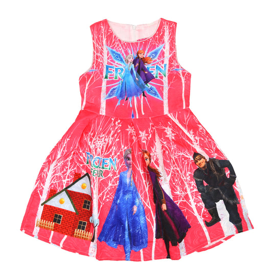 Infant Character Frock For Girls - Hot Pink