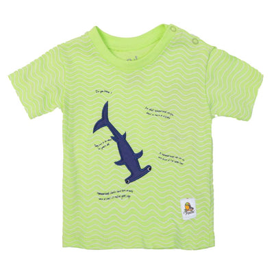 Infant Boys T-Shirt H/S Wavy Fish - L.Green