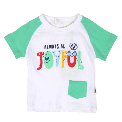 Infant Boys T-Shirt Joyful - White