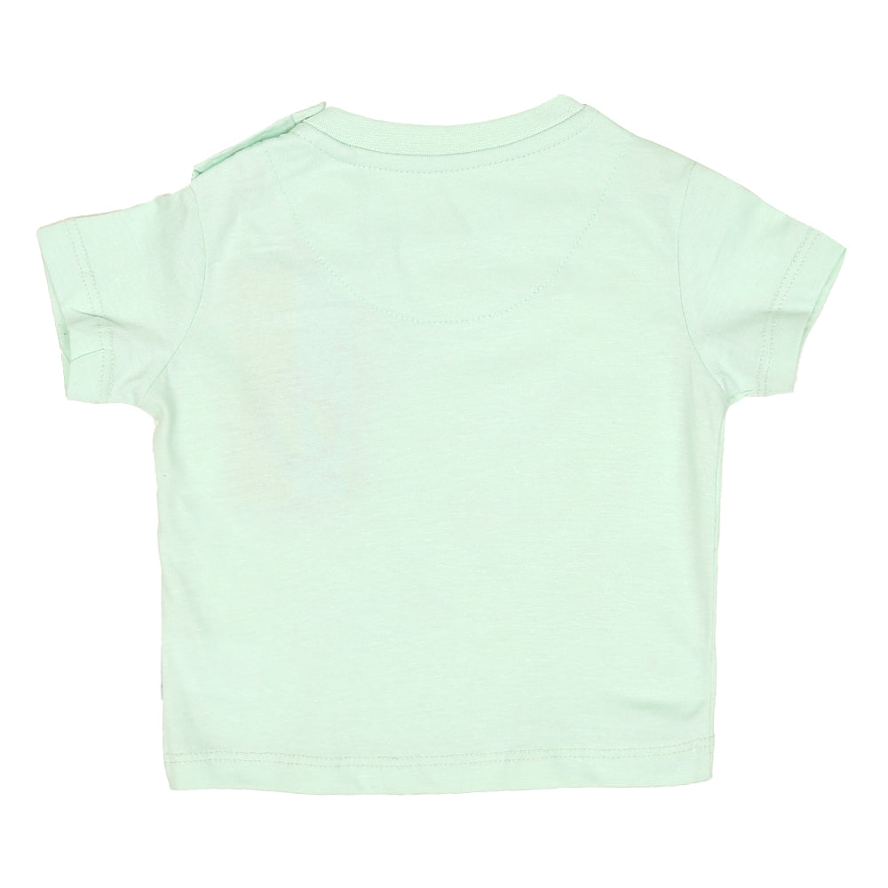 Infant Boys T-Shirt My Self-Sea Green