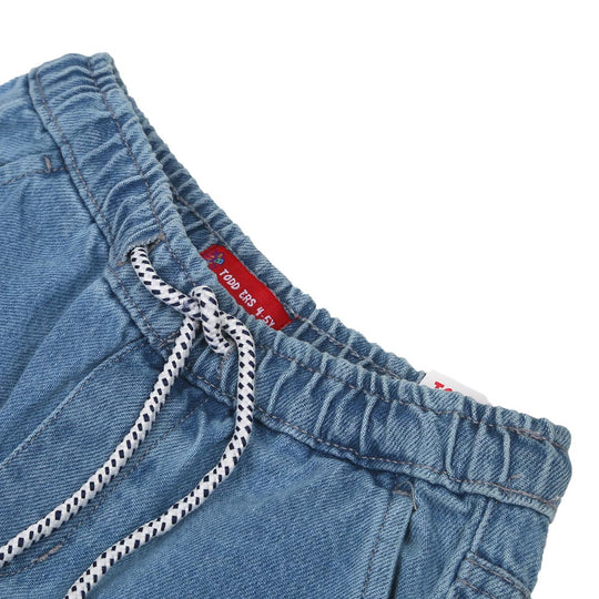 Boys Short Denim Cargo - Ice Blue