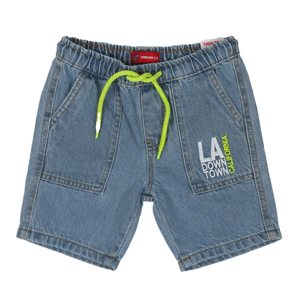 Boys Short  Denim LA EMB - Ice Blue