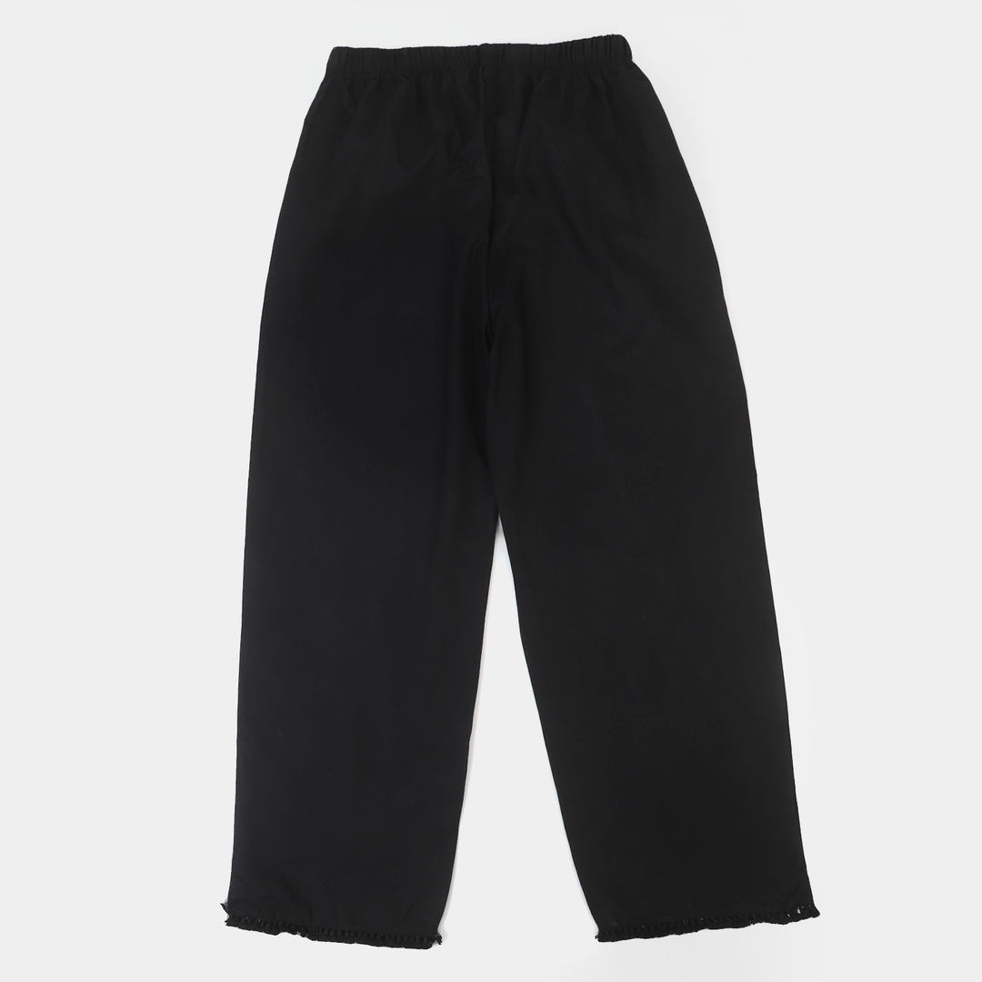 Teens Girls Cotton Culotte - BLACK