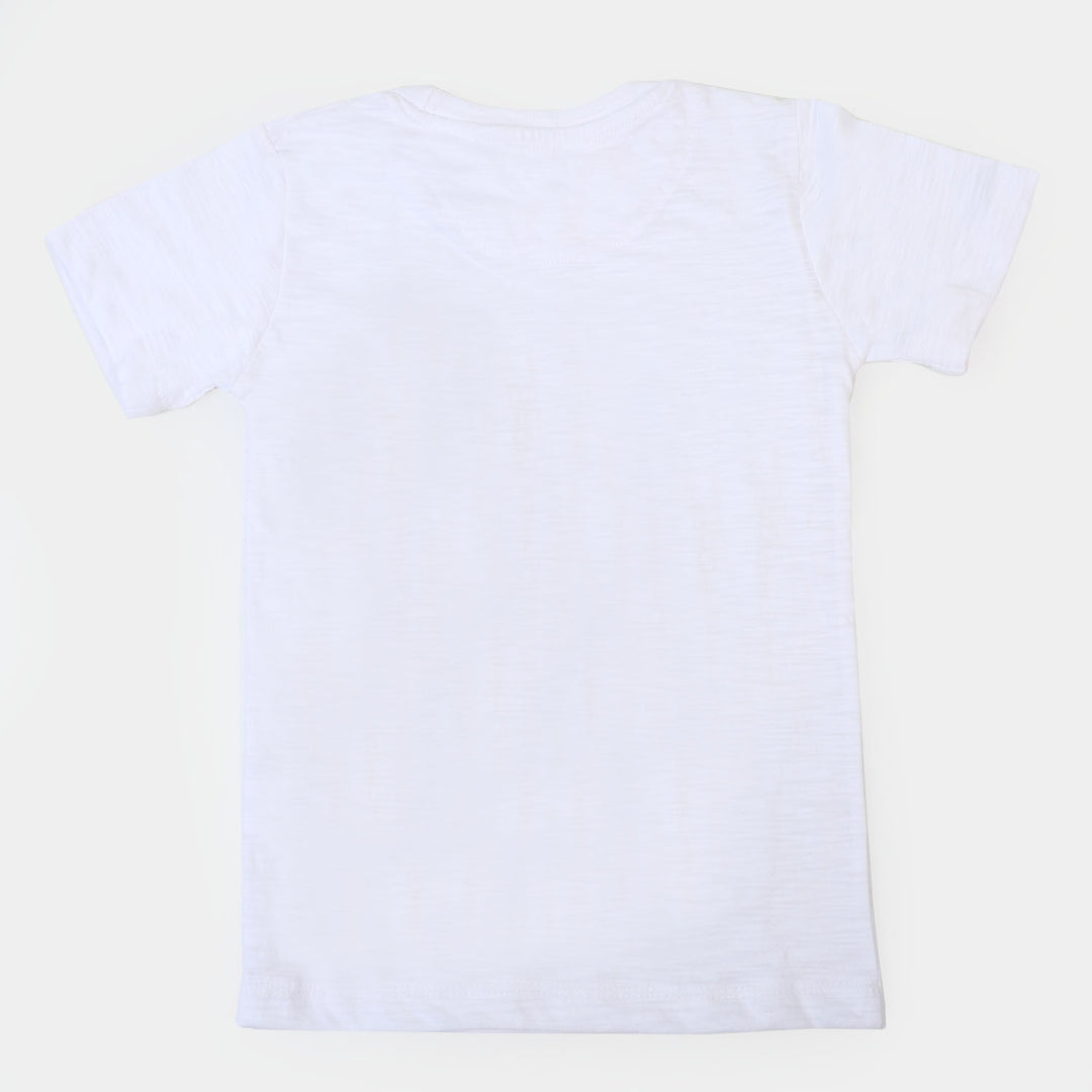 Boys Cotton T-Shirt Farm Friends - White