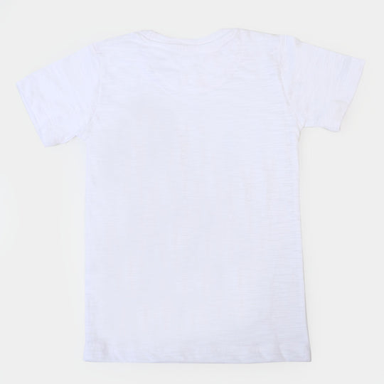 Boys Cotton T-Shirt Farm Friends - White