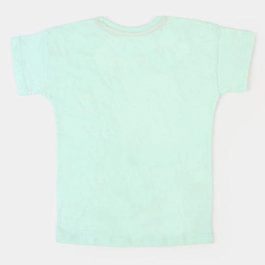 Boys Cotton T-Shirt Surf - Sea Green