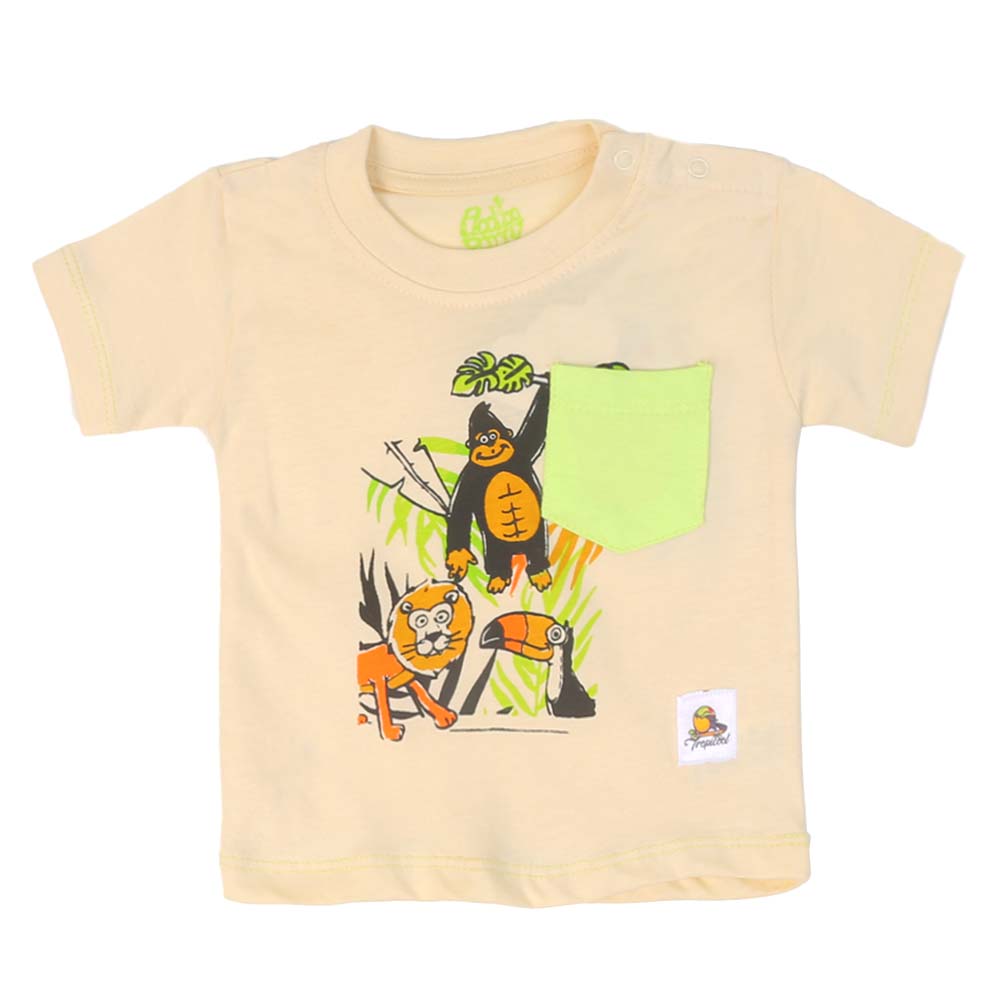 Boys T-Shirt H/S Lion - Cream