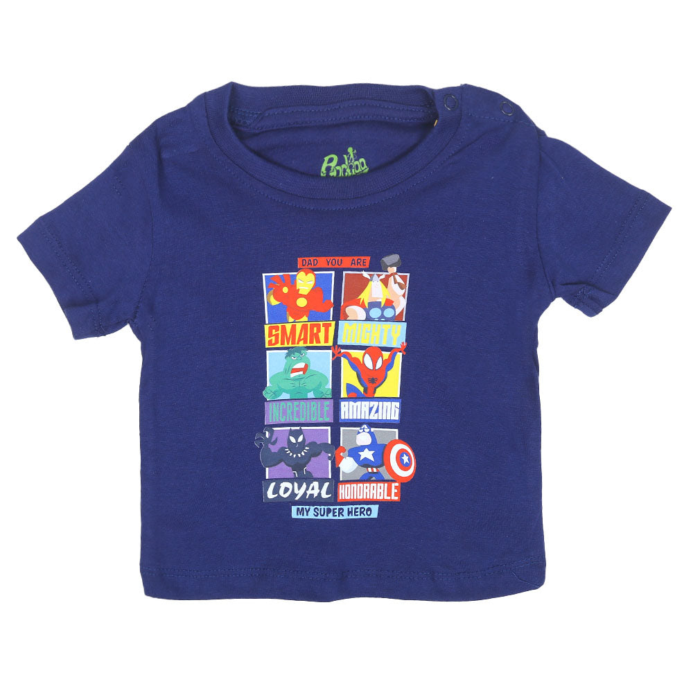 Infant Boys T-Shirt Super Hero-NAVY
