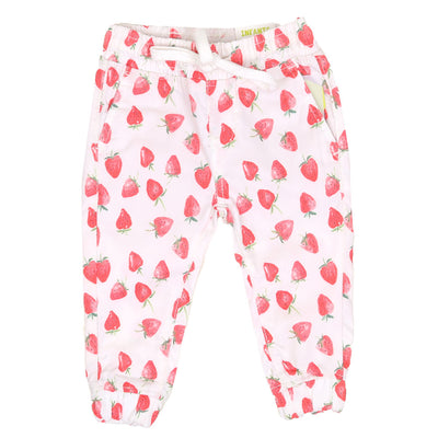Infant Girls Jagging Cotton Small Strawberry-White