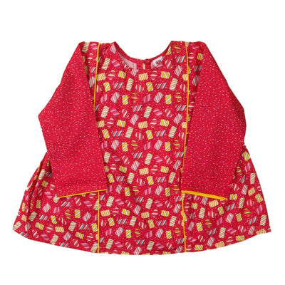 Digital Printed Top For Girls - Magenta