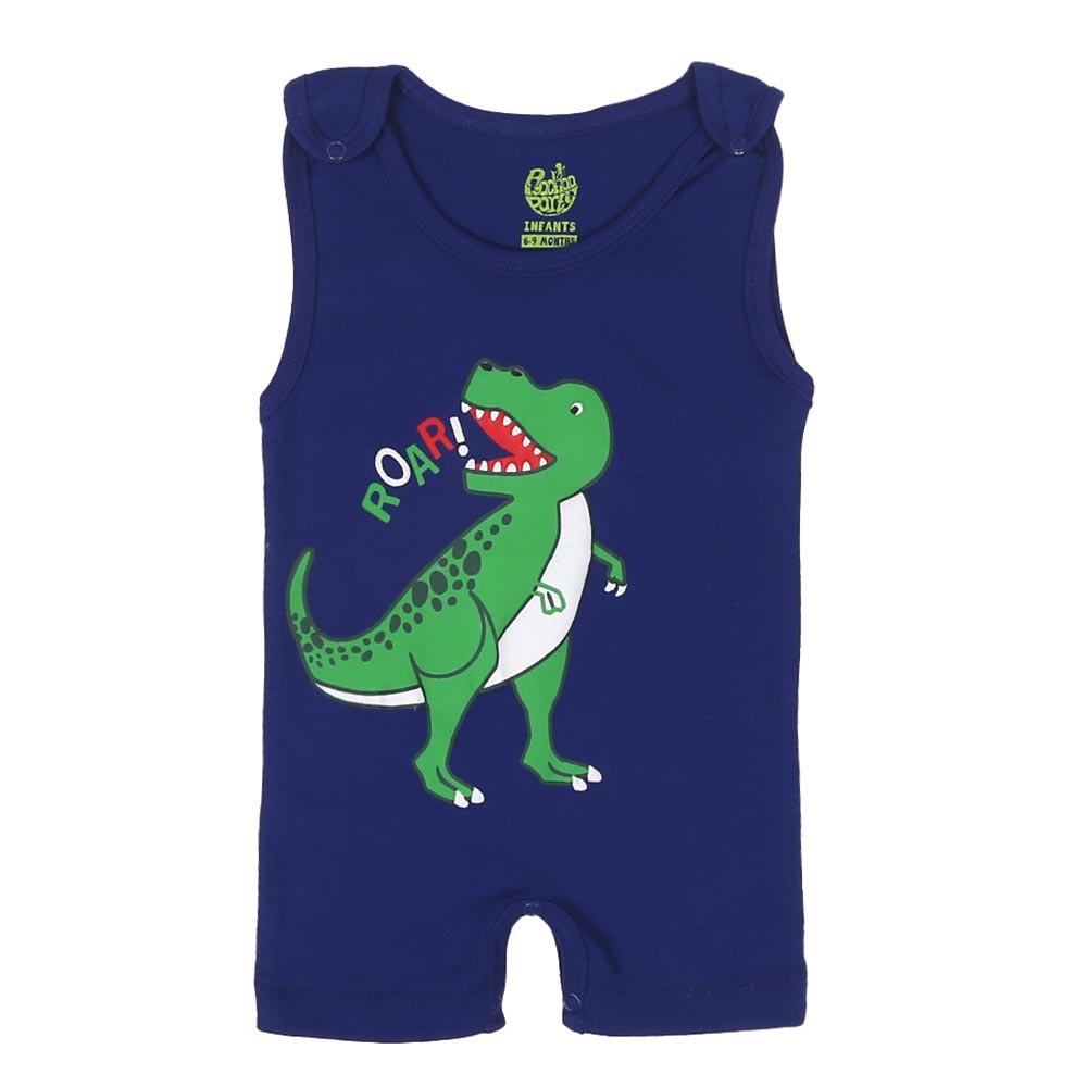 Infant Boys Knitted Romper Roar - NAVY