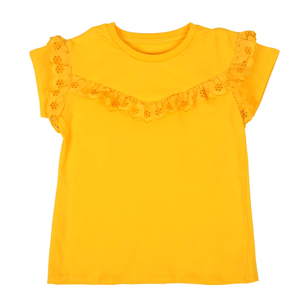 Girls T-Shirt Lace - L-Chrome