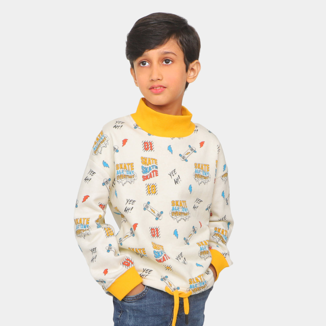 Boys Sweatshirt Skate - Winter White