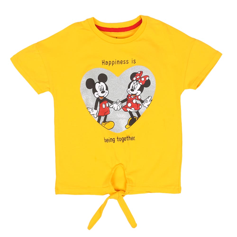 Girls T-Shirt Being Together - Yellow