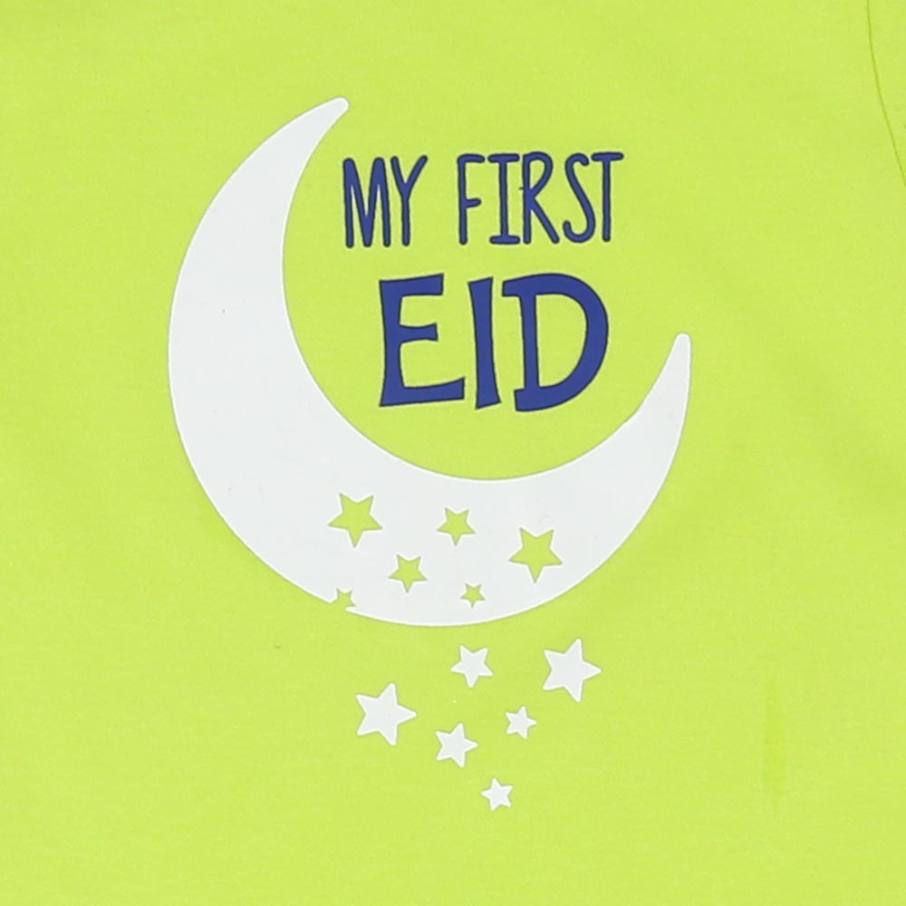 Infant Basic Romper Unisex First Eid - Acid Lime