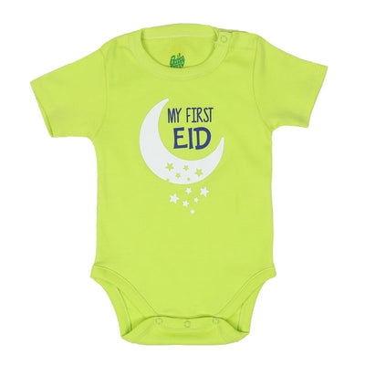 Infant Basic Romper Unisex First Eid - Acid Lime