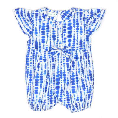 Infant Girls Woven Romper Tie Dye - White