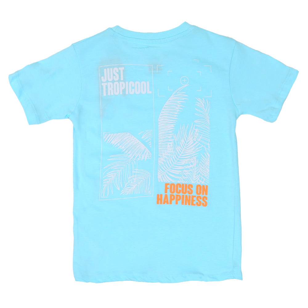 Boys T-Shirt H/S Just Tropicool - Sky Blue