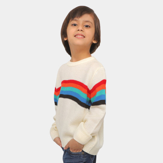 Teens BOYS SWEATER - OFF WHITE