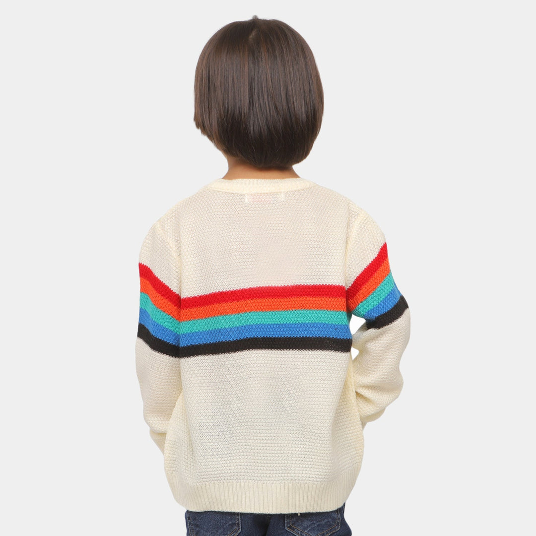 Teens BOYS SWEATER - OFF WHITE