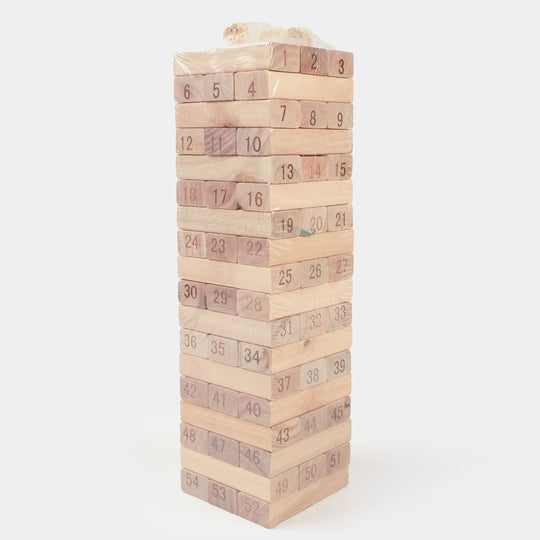 Jenga Game with Wooden Blocks, Stacking Tower Game | 54PCS