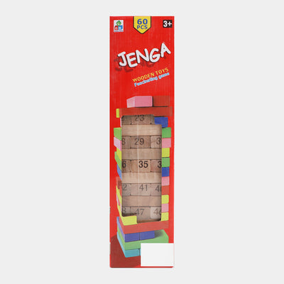 Jenga Game with Wooden Blocks, Stacking Tower Game | 60PCS