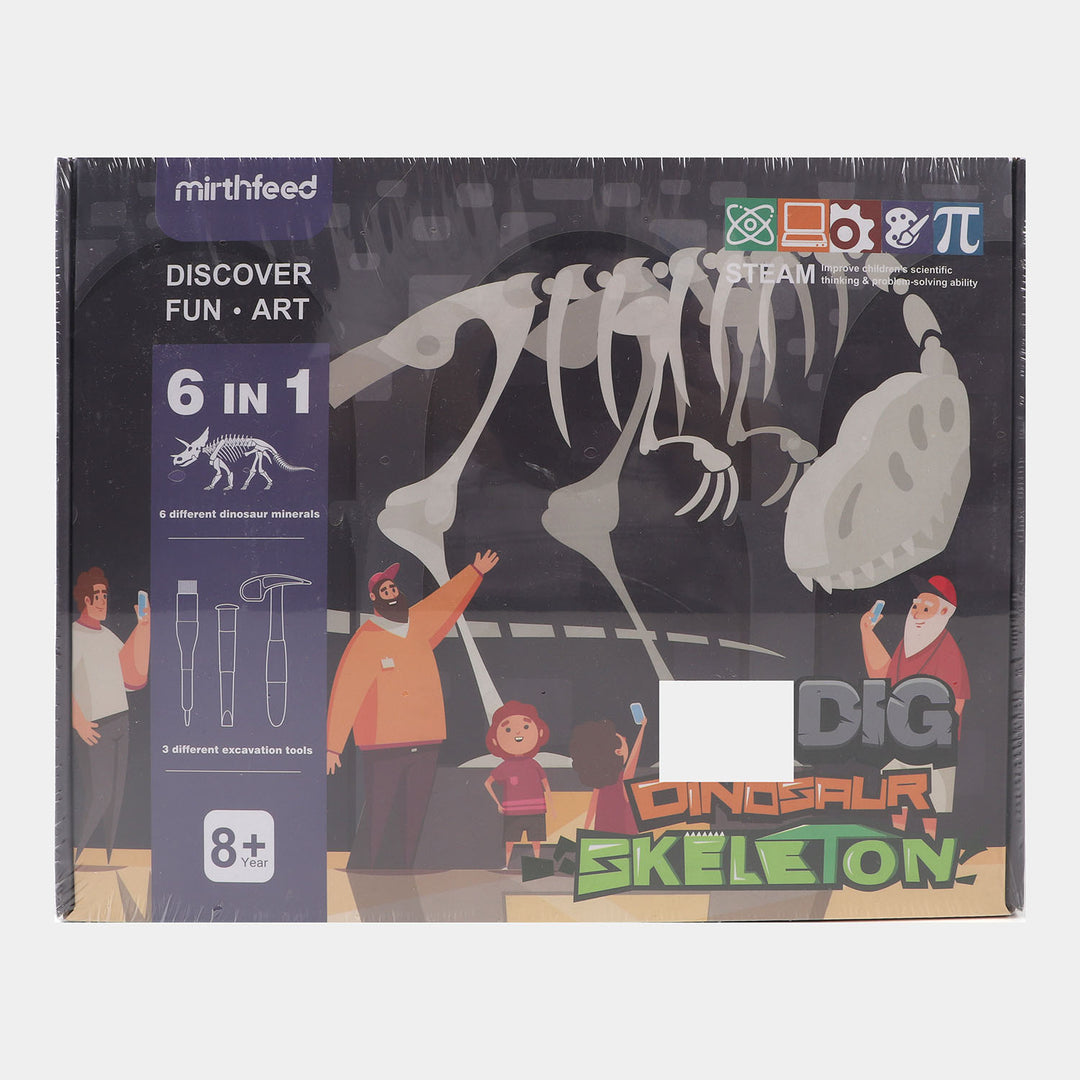 Kids Dinosaur Skeleton Discover Art Set Toy