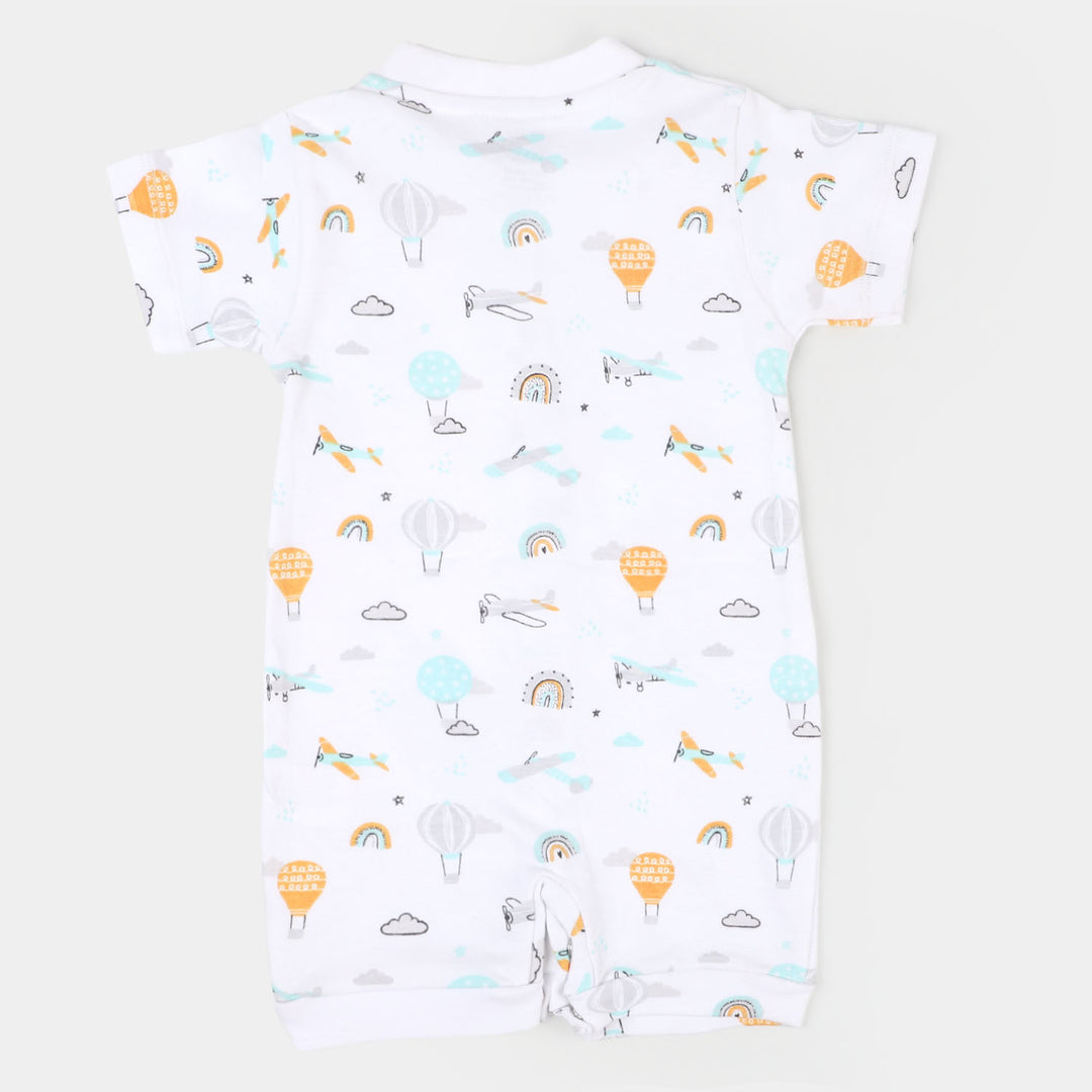 Boys Romper Fancy Fly - White