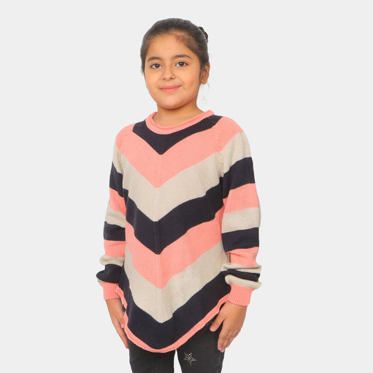 Teens Girls Sweater BP28-22 - Multi Stripe