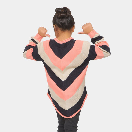 Teens Girls Sweater BP28-22 - Multi Stripe