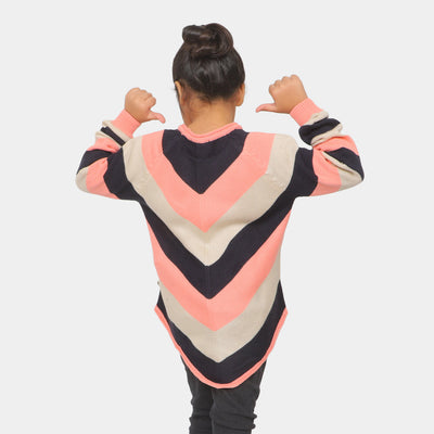 Girls Sweater BP28-22 - Multi Stripe