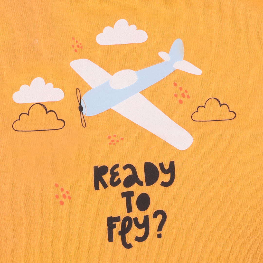 Infant Boys T-Shirt Ready To Fly - Orange