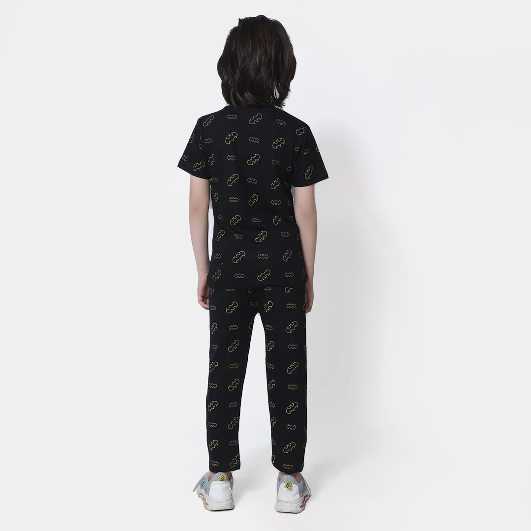 Boys Knitted Night Wear Character - BLACK