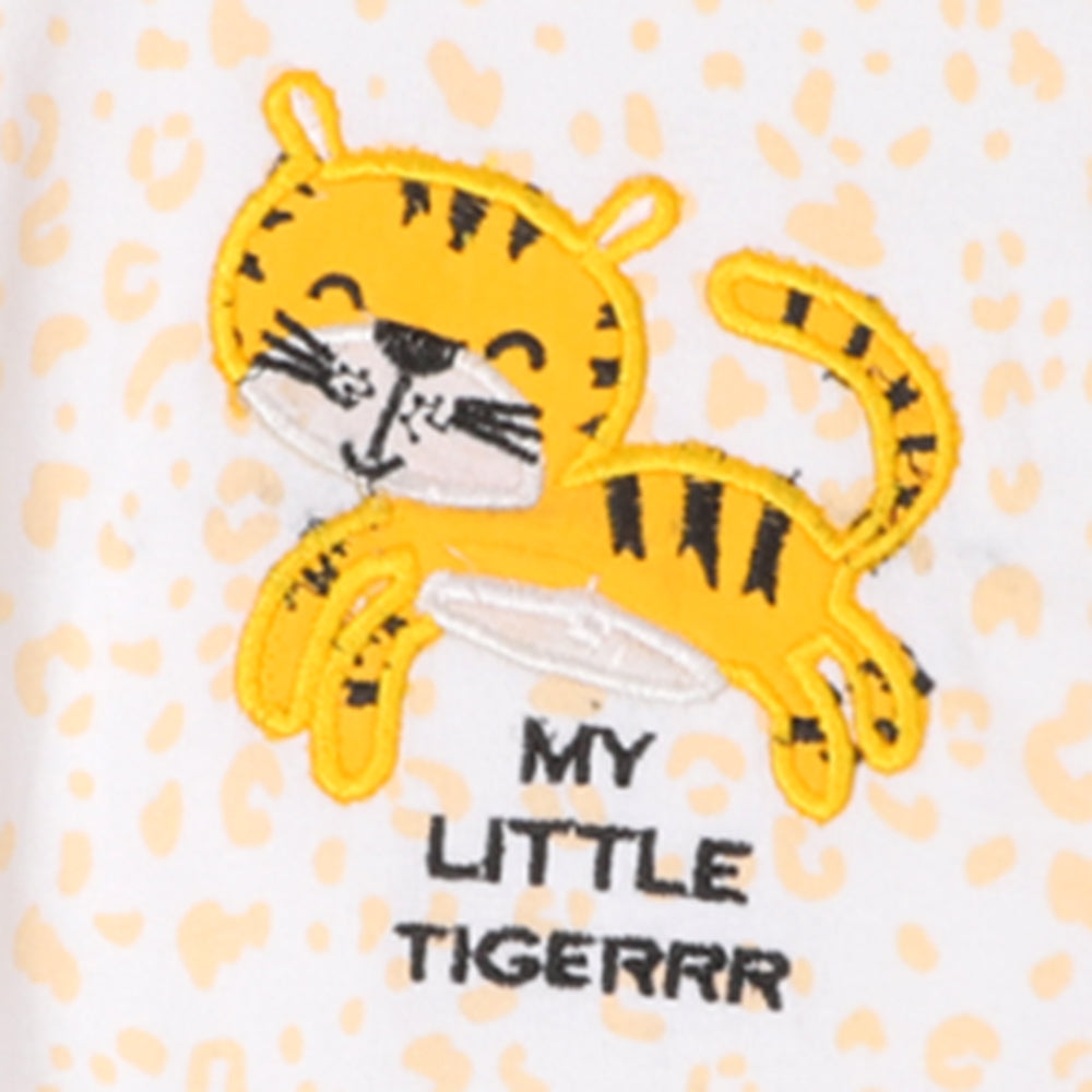 Infant Boys Knitted Romper Little Tiger - White