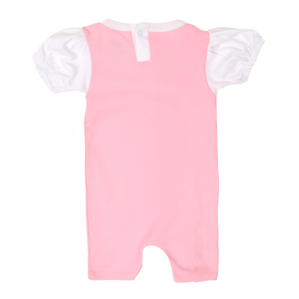 Infant Girls Knitted Romper Be Happy - Pink