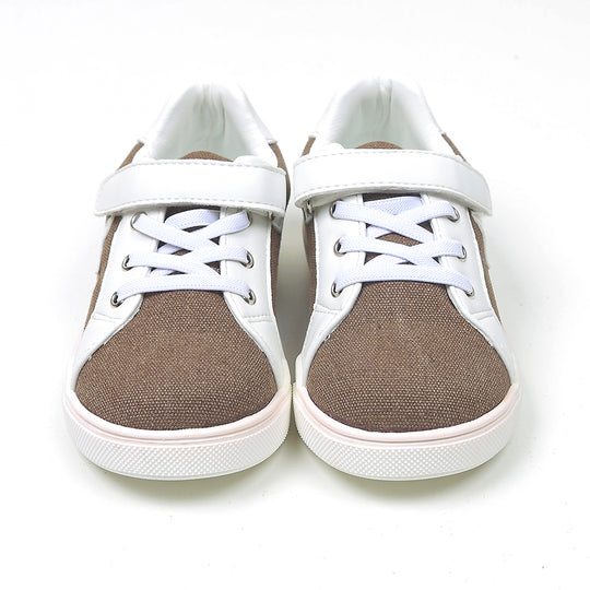 Casual Boys Sneakers - White / Brown