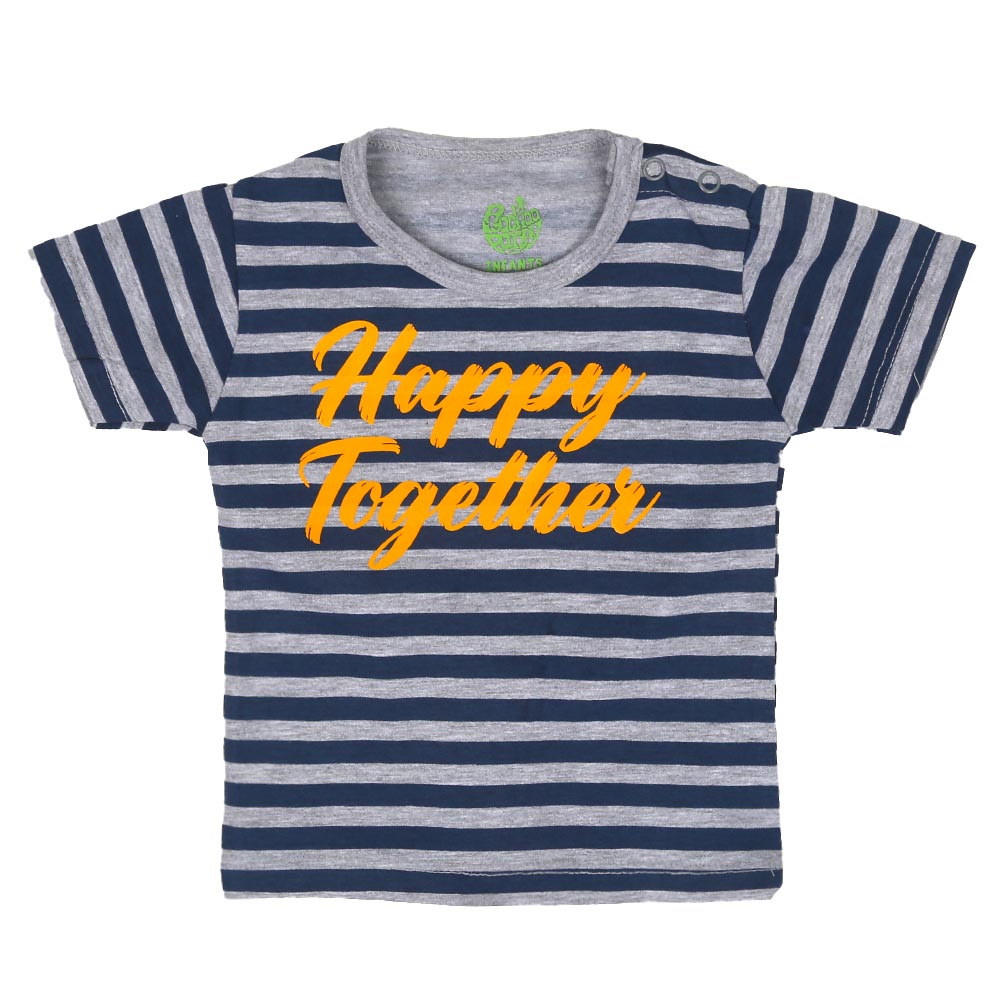 Infant Boys T-Shirt Together Son-Dad - H.grey