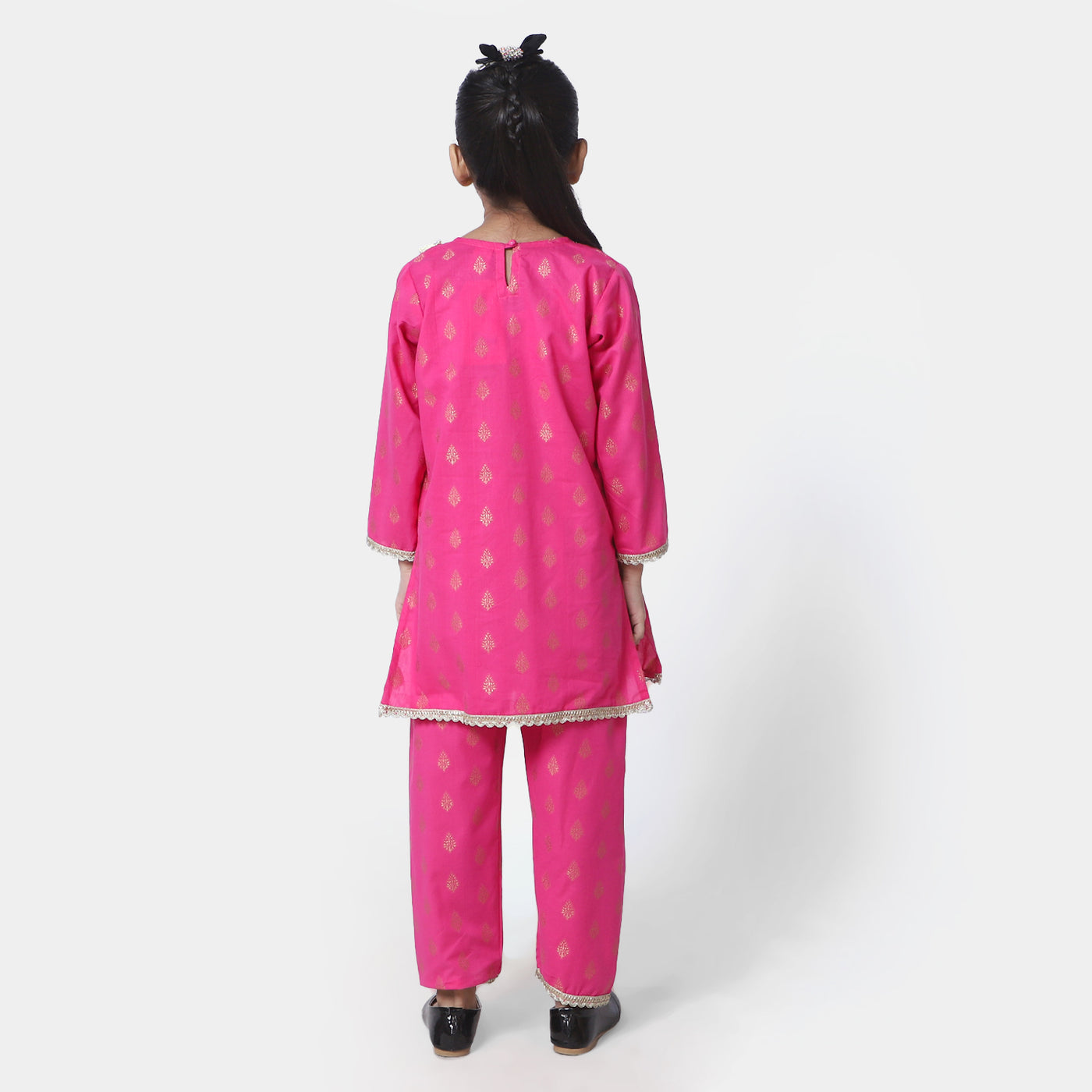 Girls Cotton 2Pcs Suit Gul Naar - Magenta