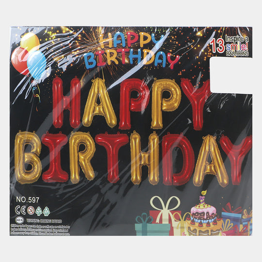 Happy Birthday Decoration Letter Foil Balloon