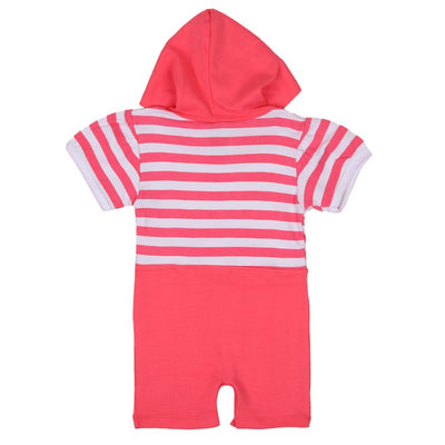 Infant Girls Knitted Romper Baby Shark - Pink