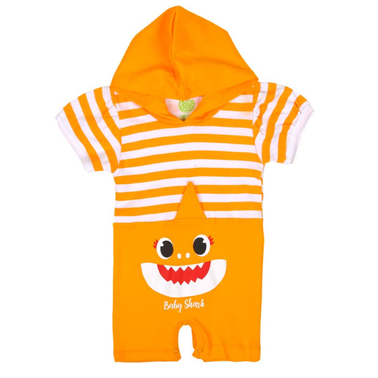 Infant Girls Knitted Romper Baby Shark - Citrus