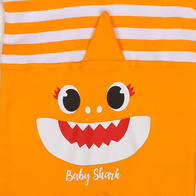 Infant Girls Knitted Romper Baby Shark - Citrus