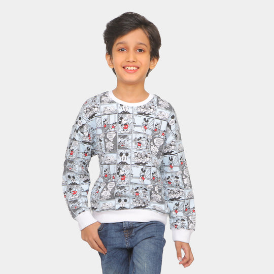 Boys Sweatshirt Cartoon Character - Sky Blue