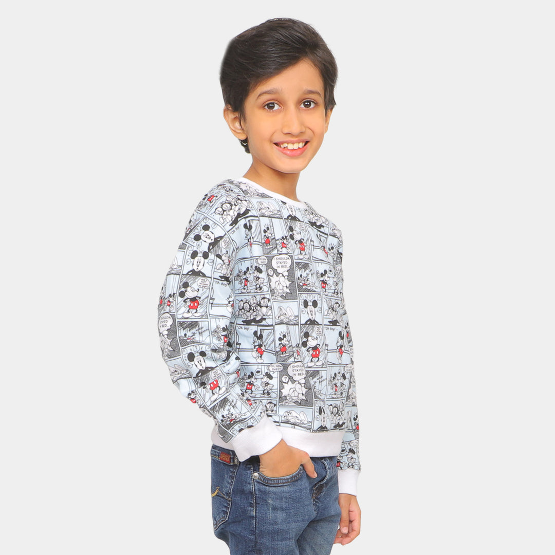 Boys Sweatshirt Cartoon Character - Sky Blue