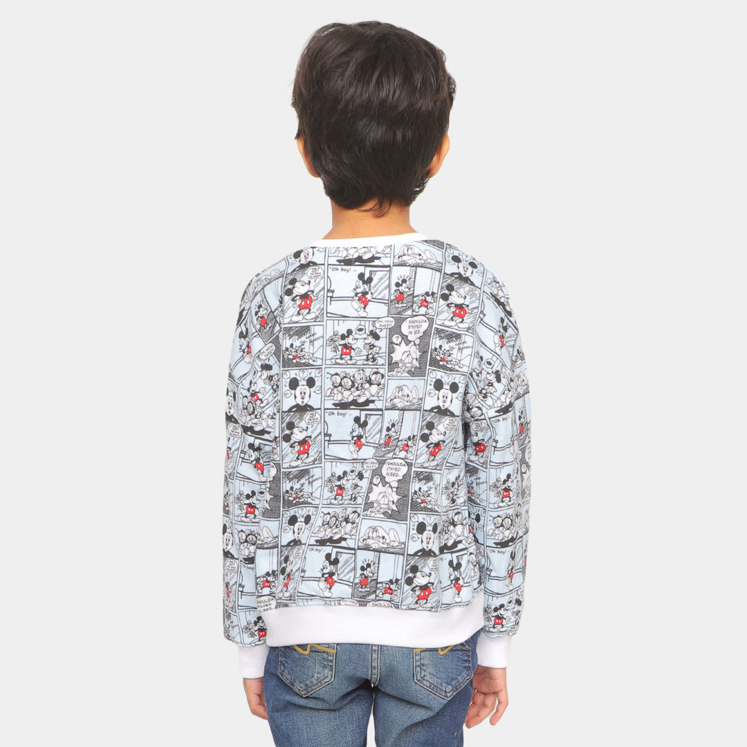 Boys Sweatshirt Cartoon Character - Sky Blue