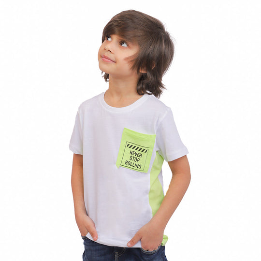 Boys T-Shirt Skater - White