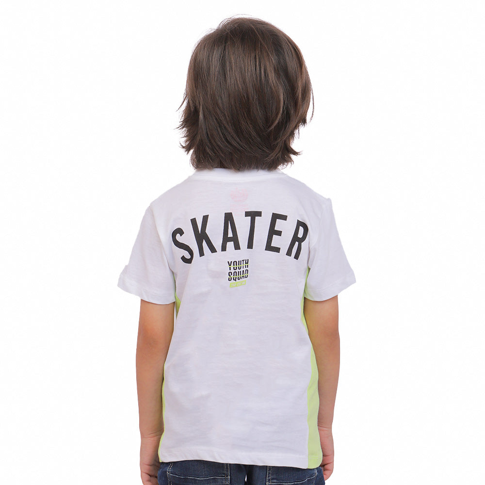 Boys T-Shirt Skater - White